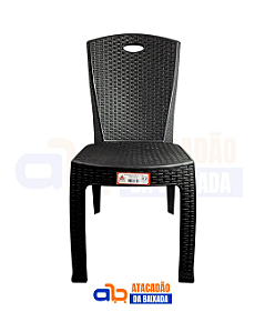 Cadeira Cairo Rattan Preta