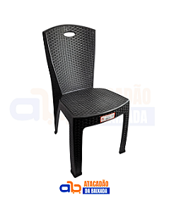 Cadeira Cairo Rattan Preta