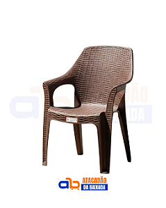 Poltrona Cairo Rattan - Marrom