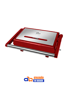 Grill Panini Kian Inox Vermelho