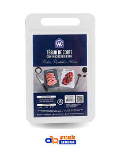 Tábua de Corte com Amaciador de Carne - Branca - Micromax
