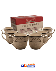 Jogo de 6 Xícaras Margareth 90ml