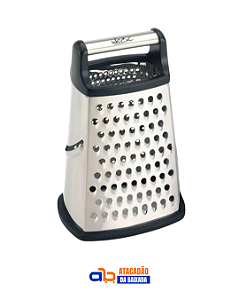 Ralador 4 Faces Inox com Recipiente e Tampa