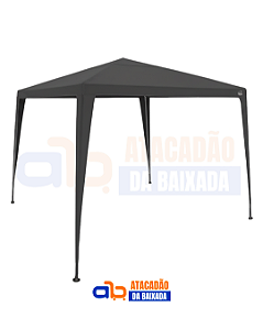 Tenda Gazebo 3x3m Polietileno Cinza - Bel
