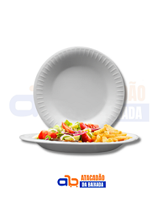 Prato Térmico Isopor 26cm Totalplast - c/ 20 Pratos