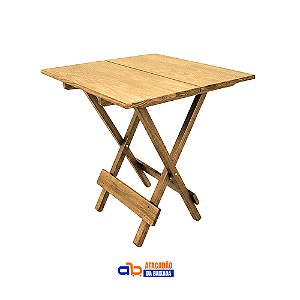 Mesa Madeira Crua Quadrada 70x70cm