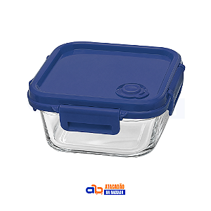 Pote de Vidro Quadrado Hermético 310ml