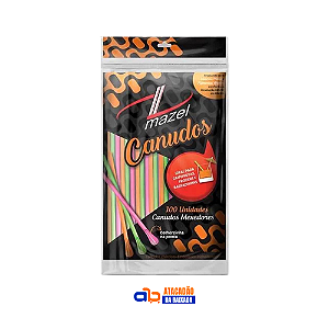 Canudos Mexedores Neon 6mm para Drinks - Mazel c/ 100 un