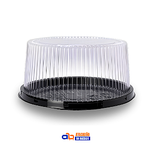 Embalagens para Bolo e Torta Pequena Alta PF-50A com Base Preta - Packform