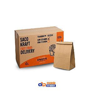 Saco Kraft Sos Fast Food Liso PP - Inter Forty c/ 100un