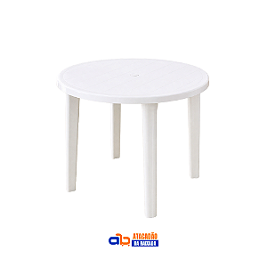 Mesa Tramontina Cassino Branca 89x89cm Desmontável