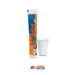 Copo Plástico 200ml PS Branco - Totalplast c/100un