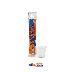 Copo Plástico 50ml PS Branco - Totalplast c/100un
