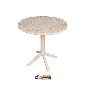 Mesa Simpla Redonda Natural 60x60cm - FortePlástico