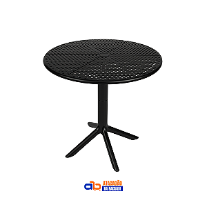 Mesa Simpla Redonda Preta 60x60cm - FortePlástico