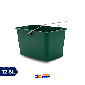 Balde Retangular Reforçado 12,8L - Plasnew