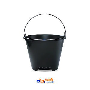 Balde Reforçado 12L Preto - Plasnew