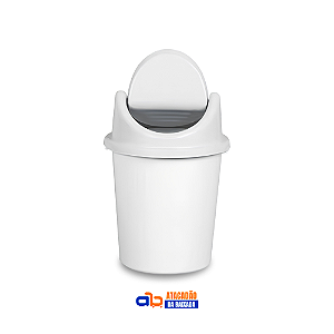 Cesto Fechado Basculante 53L Branco - Plasnew