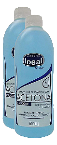 Kit 1 Litro Acetona Ideal 2 x 500ml