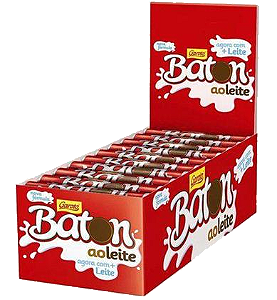 Caixa com 30 Unidades de Chocolate Garoto Baton 16g
