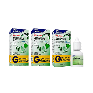 Kit 3 Frascos Dipirona Sódica 500mg Genérico Gotas 20ml