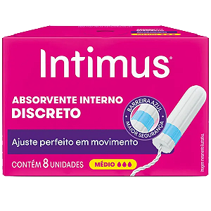 Absorvente Interno Intimus Médio 8 Unidades