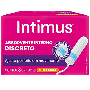 Absorvente Interno Intimus Super 8 Unidades
