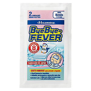 Adesivo para Alívio da Febre Bye Bye Fever Bebês 0 a 2 anos 2 unidades