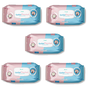 Kit 600 Lenços Umedecidos Bebê Pantol Em 5 Pacotes