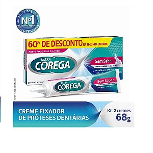 Corega Ultra Creme Sem Sabor 70g cada