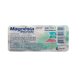 Magnésia Bisurada Pastilhas com 10 Unidades