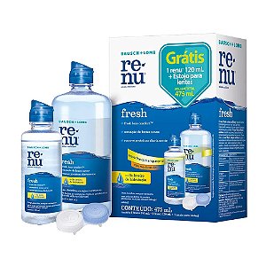 Renu fresh Solução Multiuso 355ml+120ml + Estojo