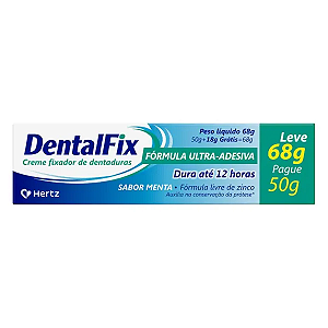 DentalFix Creme Fixador de Dentaduras Sabor Menta 68g