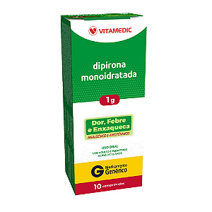 Dipirona Monoidratada 1g Genérico 10 Comprimidos