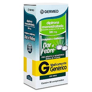 Dipirona Sódica 500mg Genérico com 10 Comprimidos cada cartela