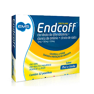 Endcoff Sabor Mel e Limão com 12 Pastilhas