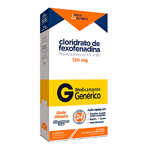 Fexofenadina 120mg Genérico com 10 Comprimidos Revestidos