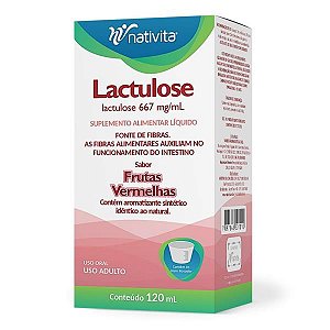 Lactulose 667mg/ml Xarope Sabor Frutas Vermelhas Com 120 mL