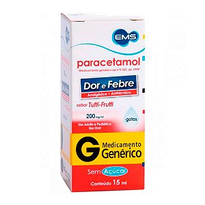 Paracetamol 200mg/ml EMS Gotas com 15ml