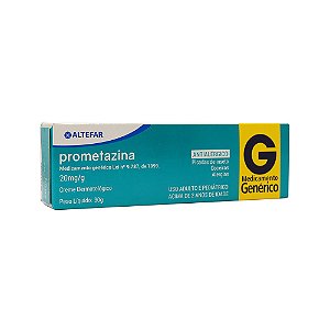 Prometazina 20mg/g Genérico Creme com 30g Altefar