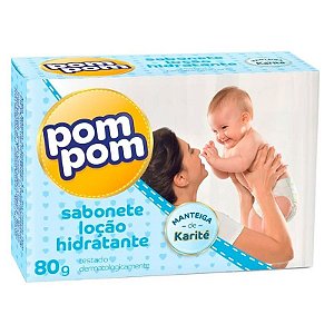 Sabonete em Barra Infantil Pom Pom Loção Hidratante 80g