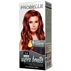 Tintura Super Bonita Probelle 7.4 Louro Médio Acobreado