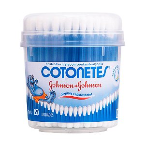 Hastes Flexíveis Cotonetes Johnson & Johnson POTE 150 Unidades