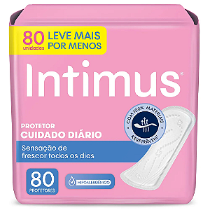 Protetor Diário Intimus Cuidado Diário com 80 Unidades