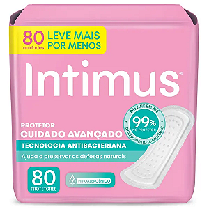 Protetor Diario Intimus Days antibacteriano sem abas 80 unidades