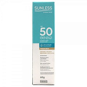 Protetor Solar Sunless Bege Claro FPS 50 Seco Ef Base 60g
