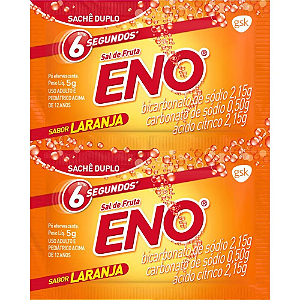 Sal de Fruta Eno Laranja com 2 Envelopes de 5g cada