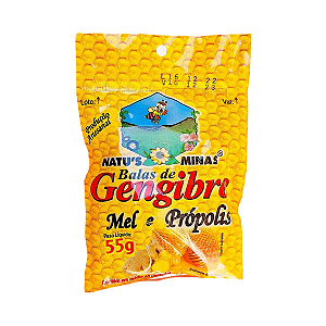 Bala de Gengibre 55g pacote