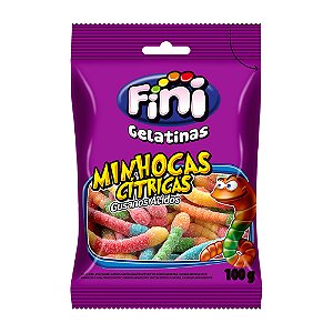 Balas de Gelatina Fini Minhocas Cítricas Sortidas 80g