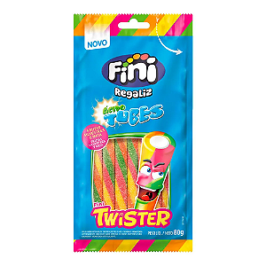 Balas de Gelatina Fini Tubes Twister Cítrico 80g